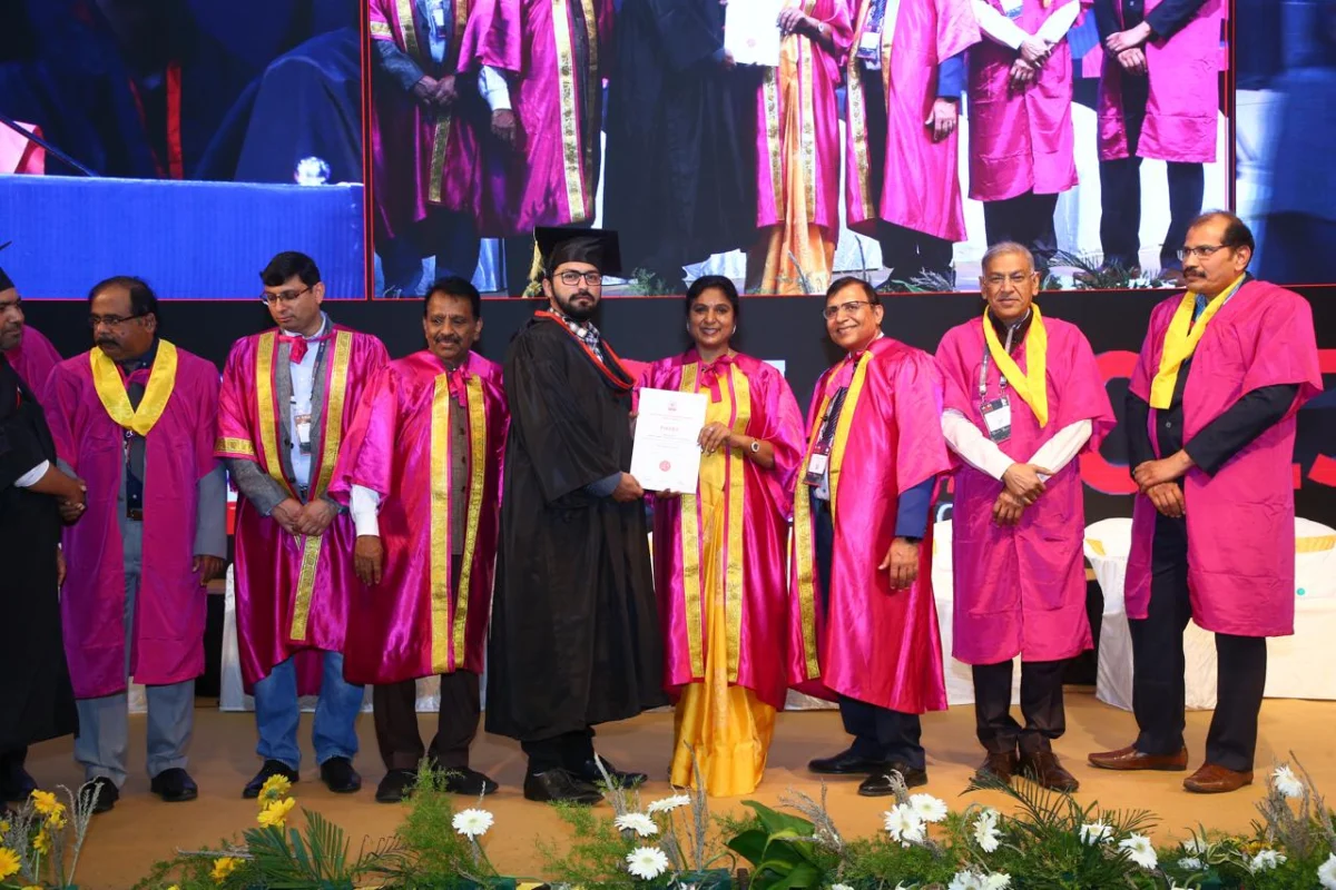 Doctor Rishabh receiving his degree